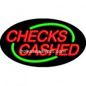 Checks Cashed Flashing Neon Sign (17" x 30" x 3") – Boba Tea Direct