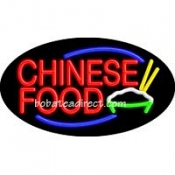 Chinese Food Flashing Neon Sign (17" x 30" x 3")