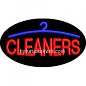 Cleaners Flashing Neon Sign (17" x 30" x 3")
