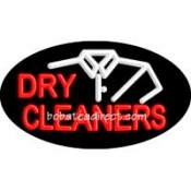 Dry Cleaners Flashing Neon Sign (17" x 30" x 3")