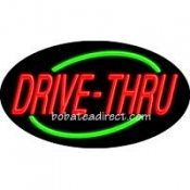 Drive-Thru Flashing Neon Sign (17" x 30" x 3")