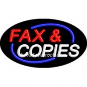 Fax & Copies Flashing Neon Sign (17
