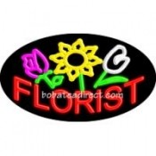 Florist Flashing Neon Sign (17" x 30" x 3")