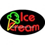 Ice Cream Flashing Neon Sign (17" x 30" x 3")