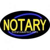 Notary Flashing Neon Sign (17" x 30" x 3")