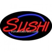 Sushi Flashing Neon Sign (17" x 30" x 3")