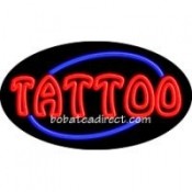 Tatto Flashing Neon Sign (17" x 30" x 3")