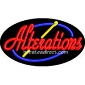 Alterations Flashing Neon Sign (17" x 30" x 3")