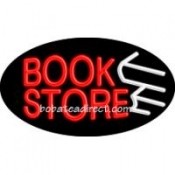 Book Store Flashing Neon Sign (17" x 30" x 3")