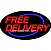 Free Delivery Flashing Neon Sign (17" x 30" x 3")