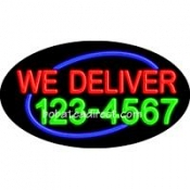 We Deliver (Add #) Flashing Neon Sign (17