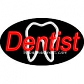 Dentist Flashing Neon Sign (17" x 30" x 3")