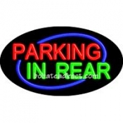 Parking In Rear Flashing Neon Sign (17" x 30" x 3")
