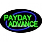 Payday Advance Flashing Neon Sign (17" x 30" x 3")