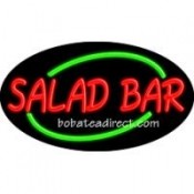 Salad Bar Flashing Neon Sign (17" x 30" x 3")