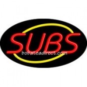 Subs Flashing Neon Sign (17" x 30" x 3")