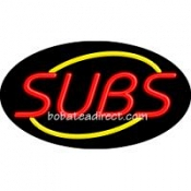 Subs Flashing Neon Sign (17" x 30" x 3")