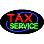 Tax Service Flashing Neon Sign (17" x 30" x 3")