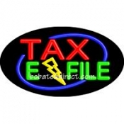 Tax E - File Flashing Neon Sign (17