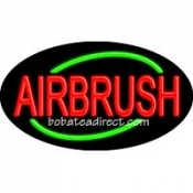 Airbrush Flashing Neon Sign (17" x 30" x 3")