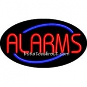 Alarms Flashing Neon Sign (17" x 30" x 3")