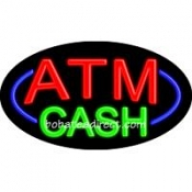 ATM Cash Flashing Neon Sign (17" x 30" x 3")