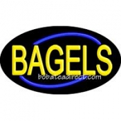 Bagels Flashing Neon Sign (17" x 30" x 3")