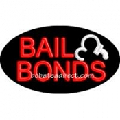 Bail Bonds Flashing Neon Sign (17" x 30" x 3")