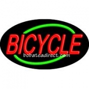 Bicycle Flashing Neon Sign (17" x 30" x 3")
