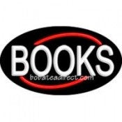 Books Flashing Neon Sign (17" x 30" x 3")