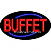 Buffet Flashing Neon Sign (17" x 30" x 3")