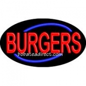 Burgers Flashing Neon Sign (17