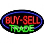 Buy-Sell Trade Flashing Neon Sign (17" x 30" x 3")