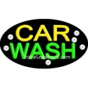 Car Wash Flashing Neon Sign (17" x 30" x 3")
