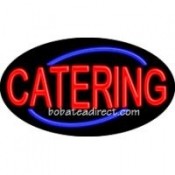 Catering Flashing Neon Sign (17" x 30" x 3")