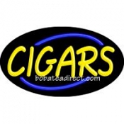 Cigars Flashing Neon Sign (17" x 30" x 3")