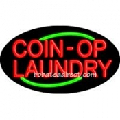 Coin-Op Laundry Flashing Neon Sign (17