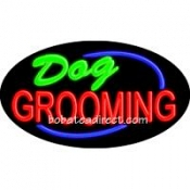 Dog Grooming Flashing Neon Sign (17" x 30" x 3")