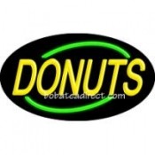 Donuts Flashing Neon Sign (17" x 30" x 3")