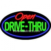 Open Drive-Thru Flashing Neon Sign (17