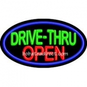 Drive-Thru Oepn Flashing Neon Sign (17