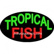 Tropical Fish Flashing Neon Sign (17" x 30" x 3")