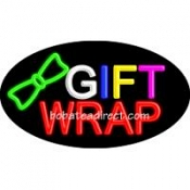 Gift Wrap Flashing Neon Sign (17" x 30" x 3")