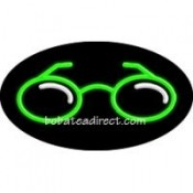Glasses Logo Flashing Neon Sign (17" x 30" x 3")
