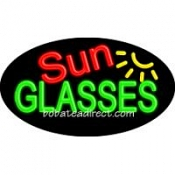 Sun Glasses Flashing Neon Sign (17" x 30" x 3")