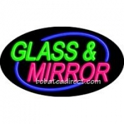 Glass & Mirror Flashing Neon Sign (17