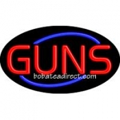 Guns  Flashing Neon Sign (17" x 30" x 3")