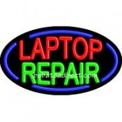 Laptop Repair Flashing Neon Sign (17" x 30" x 3")