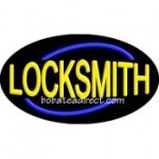 Locksmith Flashing Neon Sign (17" x 30" x 3")