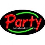 Party Flashing Neon Sign (17" x 30" x 3")